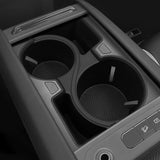 KIA EV9 2024 2025 Center Console Cup Holder TPE Shock-Absorbing Storage Tray Tidying Car Accessories Black Car Interior Acces