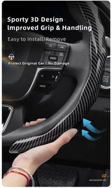 Carbon Fiber Steering Wheel Cover for Toyota Camry RAV4 Car Interior Accessory Hocasen