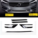 Decorative Trim Strips for Volvo S90 V90 2017 Car Interior Accessory LINGLUYANG black 5pcs