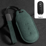 Suede Car Key Case Cover for Aito M9 2024 Car Key Protective Shell Accessories