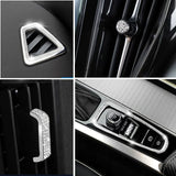 Rhinestone Start Button Trim for Volvo XC60 XC90 Car Interior Accessory LINGLUYANG