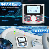 Waterproof Bluetooth Marine Stereo for Boat ATV UTV Car Interior Accessory AKAMATE