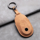 Car Key Cover For Mercedes Benz A C E S G Class GLC CLE CLA W177 W205 W213 W222 X167 AMG Leather Car Key Protective Cover Car