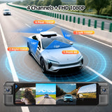 11.26" 4CH 1080P Mirror Dash Cam Universal