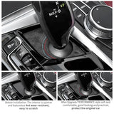For BMW 5 Series G30 G38 6GT Center Console Gear Shift Panel Trim Sticker Car Premium Interior Accessories Made of Alcantara