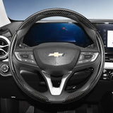 Carbon Fiber Texture Steering Wheel Cover for Chevy Silverado