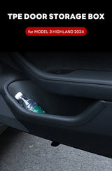 For Tesla New Model 3+ Highland 2024 Rear Full Storage Box Door Handle Armrest Tray Organizer