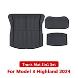 Floor Mat for Tesla Model 3 Highland 2024 TPE Waterproof Weather-resistant Foot Pad Mats