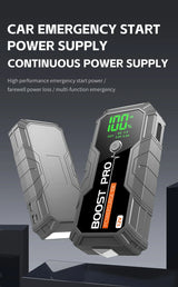 12V Portable Car Jump Starter, 8.0L Gas/7.0L Diesel, QC3.0 Power Bank, 4-Mode LED Light, Explosion-Proof Battery Jump Starter