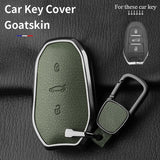 Citroen C5 X C4L C6 C3-XR AIRCROSS 308 408 508 2008 3008 4008 5008 DS 5LS 4S Metal and Leather Car Key Case Cover