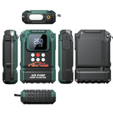 Portable 12V Jump Starter & Air Pump for Cars, Motorcycles, and Bikes, 2000A Peak, 150PSI, LED Light & USB Output Jump Starte