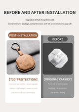 Car Remote Key Case Cover Shell For Jetour Freedom T1 Jetour Freedom T2 Traveller Sheep Suede Key Bag Cover Keychain Protecto