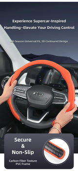 Chevrolet Premium Suede Snap-On Steering Wheel Cover Car Interior Accessory Hocasen