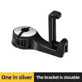 2-in-1 Hidden Headrest Phone Holder and Car Hook
