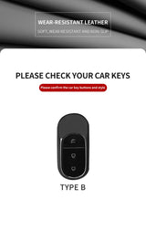 Leather Car Key Case Cover LEAPMOTOR B10 C01 C11 Original Color Remote Key Bag Shell Keychain Accessories Car Key Case Cover