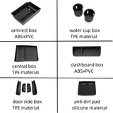 Xpeng G6 2023 2024 Car Central Storage Box Cup Holder Dashboard Tray Interior Accessories Organizer Tidying Black Car Interio