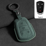 Suede Car Key Case Cover For Cadillac
