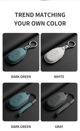 Leather Car Key Bag Case Cover Fob