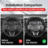 Breathable Carbon Fiber Steering Cover for Perodua Car Interior Accessory Hocasen