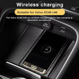 Fast Wireless Charger for Volvo XC40 C40 Interior Car Interior Accessory LINGLUYANG