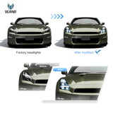 Upgrade Projector Headlights for Nissan GT-R 08-23 LED Ambient Light Vland