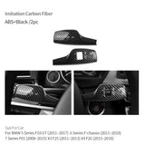 For BMW 5 Series F10 GT (2011-2017) Carbon Fiber Car Steering Column Shifter Cover Gear Shift Lever Auto  Interior Accessories