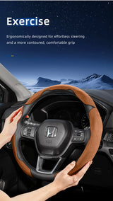 Suede Steering Wheel Cover for Fiat 500 Panda Tipo