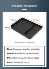 Volkswagen WV Jetta 2020-2025 Stowing Tidying Car Tray Organizer Accessories Black