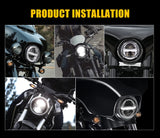 Universal Motorcycle 5.75 Inch Led Headlight H4 For Harley Davidson Sportster Dyna XL 883C 1200C FXD Headlamp FX 5.75inch Housing