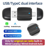 Wireless CarPlay Android Auto Adapter for OEM Cars