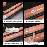 For Leapmotor C10 C16 Car Leather Door Sill Strip Welcome Pedal Anti Kick Pad Scratch-resistant Sticker Interior Accessories