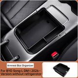 BYD Song L DM i Center Console Lower Layer Storage Box Leather Armrest Box Organizer Auto Interior Accessories