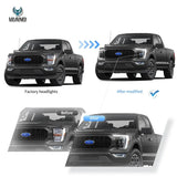 Vland Projector LED Headlights for Ford F-150 2021-2023 Car Interior Accessory Vland