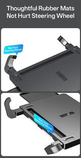 Car Tray Table Food Tray Desk Folding Laptop Desk Auto Steering Wheel Tray Mount Adjustable Water Cup Computer Bracket