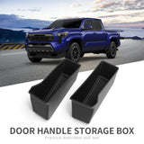 SMABEE for Toyota Tacoma 2024 Door Handle Storage Box Accessories Car Side Door Holder Tray Organizer Door Storage Barrel OEM