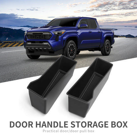 SMABEE for Toyota Tacoma 2024 Door Handle Storage Box Accessories Car Side Door Holder Tray Organizer Door Storage Barrel OEM