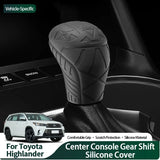 Made of Silicone For Toyota Highlander (2017-2021) Car Control Gear Shift Knob Boot Cover Car Interior Accessory OEM
