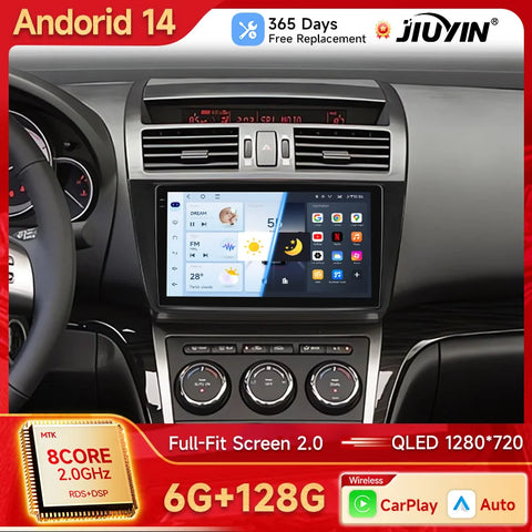 9-inch Android Head Unit with Wireless CarPlay for Mazda 6 2008–2015 Android Head Unit JIUYIN