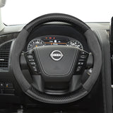 Suede Carbon Fiber Steering Cover for Nissan Car Interior Accessory Hocasen