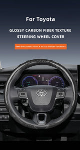Carbon Fiber Steering Wheel Cover for Toyota Camry RAV4 Car Interior Accessory Hocasen
