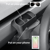 Steering Wheel Silicone SunGlasses Case Mobile Phone Holder For New Tesla Model Y Launch Juniper 2025 Model 3+ Highland 2024