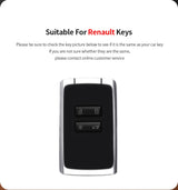 Metal and Leather Car Key Case Cover For Renault Clio Kadjar Capture Koleos Espace Master Talisman Talisman Scenic Protect Co