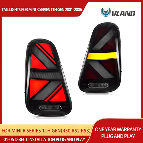 Vland LED Tail Lights Sequential Mini Cooper 01-06 Car Interior Accessory Vland