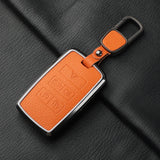 Metal and Leather Car Key Case Cover for Jaguar I-PACE Keychain Accessories