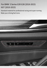 For BMW 5er G30 G38 6GT G32 Seat Memory Button Panel Trim Frame Sticker Car Premium Interior Tuning Accessories Made of Alcan