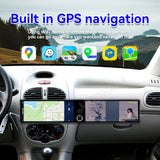 24.6" Dual Screen Android Head Unit for Peugeot 206 2002–2010