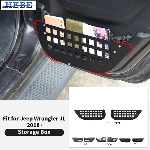 Iron Rear Door Pocket Box for Jeep Wrangler JL 4-Door Car Interior Accessory HEBE