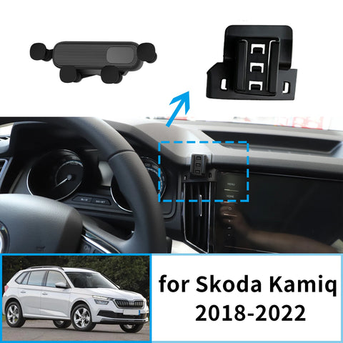 Smart Wireless Charging Phone Mount for Skoda Kamiq 2018–2022 Car Phone Holder OEM