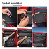 Rear Window Storage Bag for Jeep Wrangler JK JL 4-Dr Car Interior Accessory HEBE