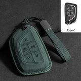 Suede Car Key Case Cover For Cadillac